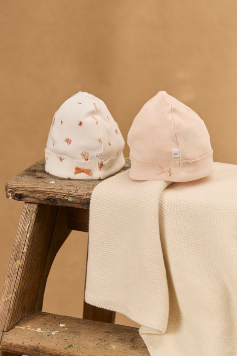 2 Pack Newborn Baby Jersey Hats