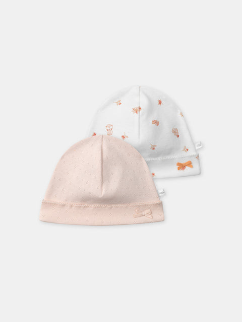 2 Pack Newborn Baby Jersey Hats