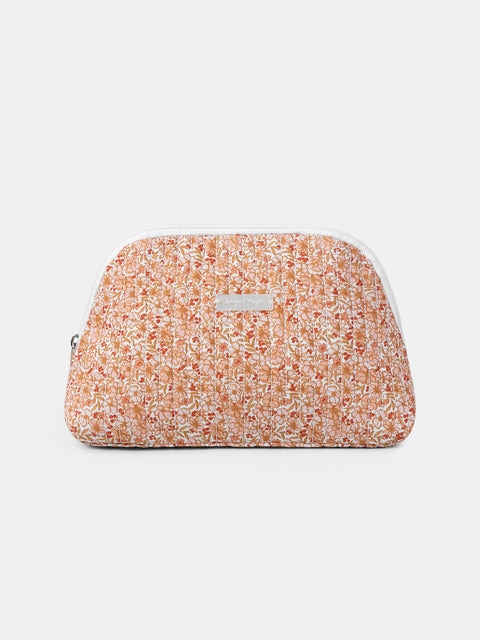 Lined Floral Print Cotton Baby Bag