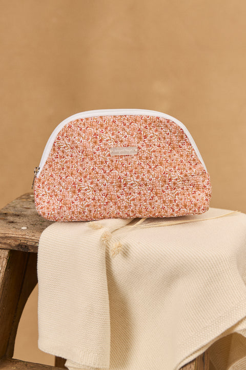 Lined Floral Print Cotton Baby Bag