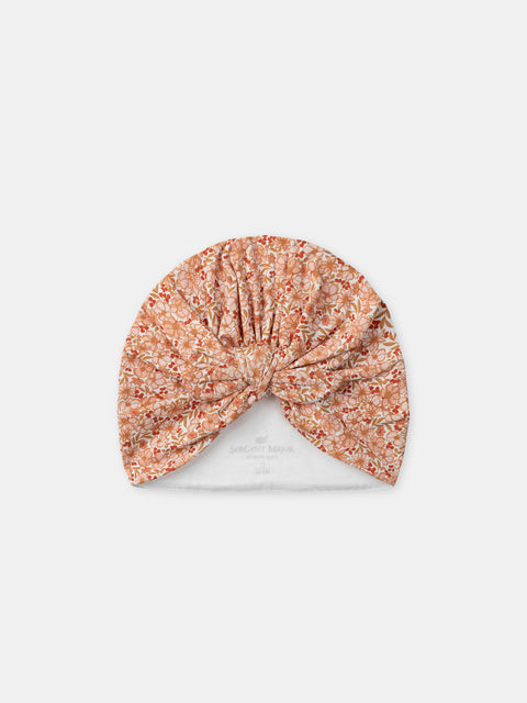 Newborn Floral Print Jersey Hat