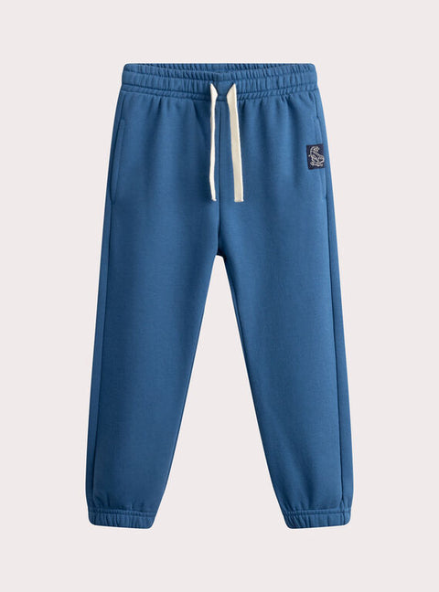 Blue Cotton fleece Joggers