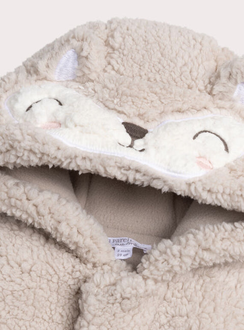 Brown Faux Sheepskin All In One