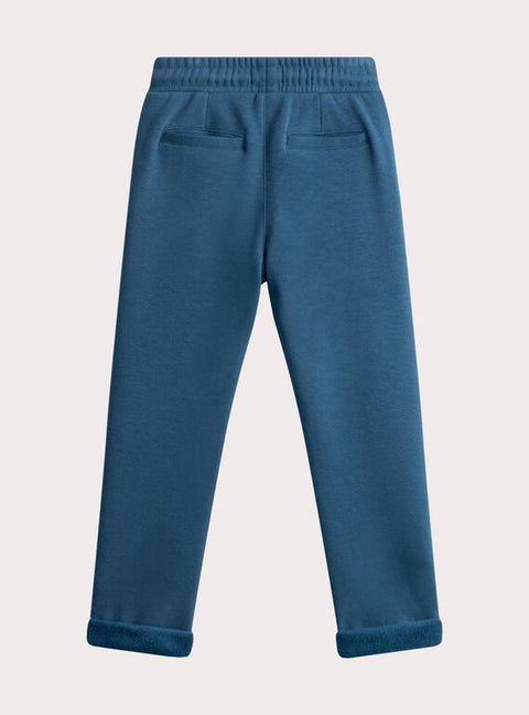 Blue Cotton Fleece Joggers