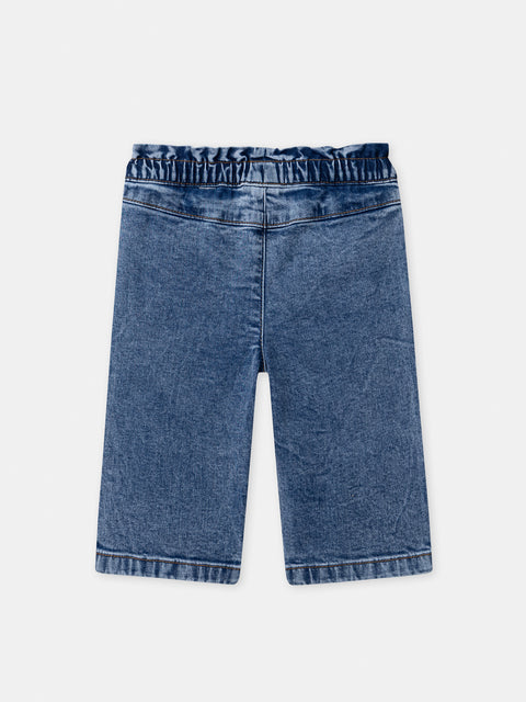 Flared Blue Denim Jeans