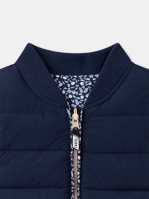 Navy Reversible Sleeveless Jacket