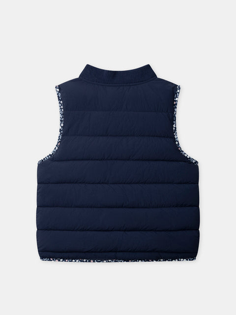 Navy Reversible Sleeveless Jacket