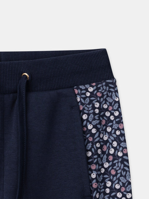 Navy Cotton Fleece Joggers