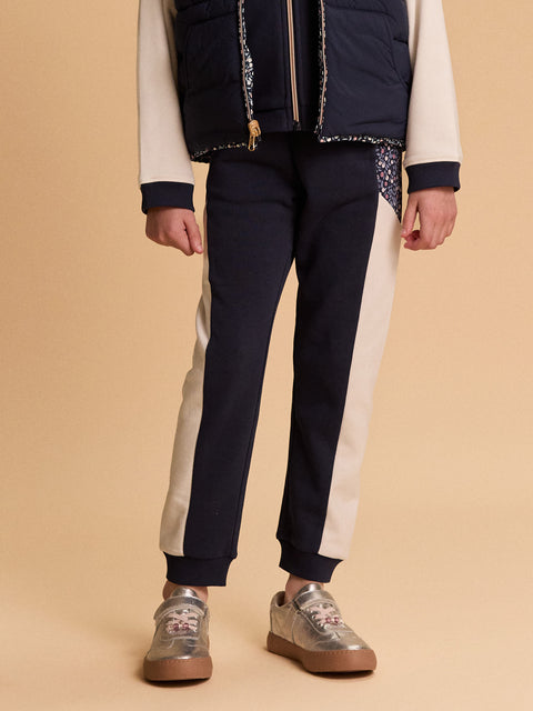 Navy Cotton Fleece Joggers