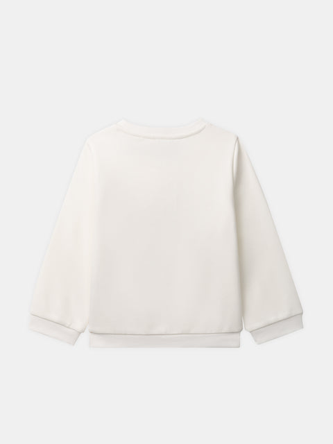 Cream Cotton Fleece Sweatshirt