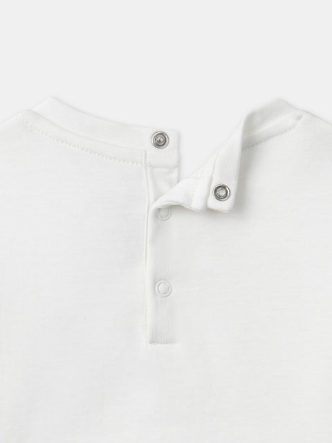 Bear Print Cotton Body T-shirt Combi
