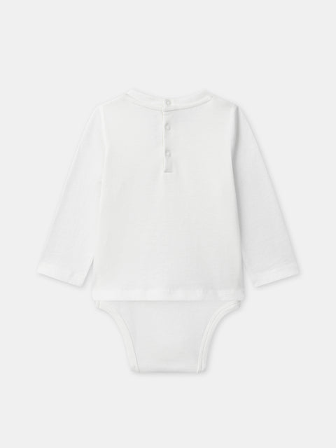 Bear Print Cotton Body T-shirt Combi