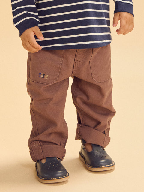 Brown Cotton Twill Trousers