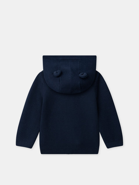 Navy Cotton Cardigan