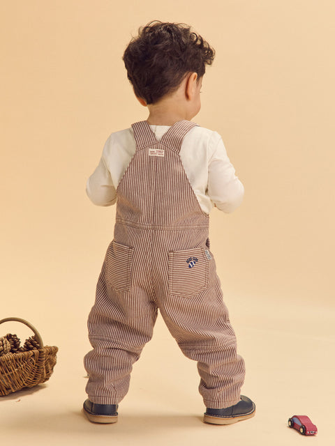 Brown Cotton Twill Dungarees