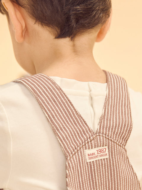 Brown Cotton Twill Dungarees