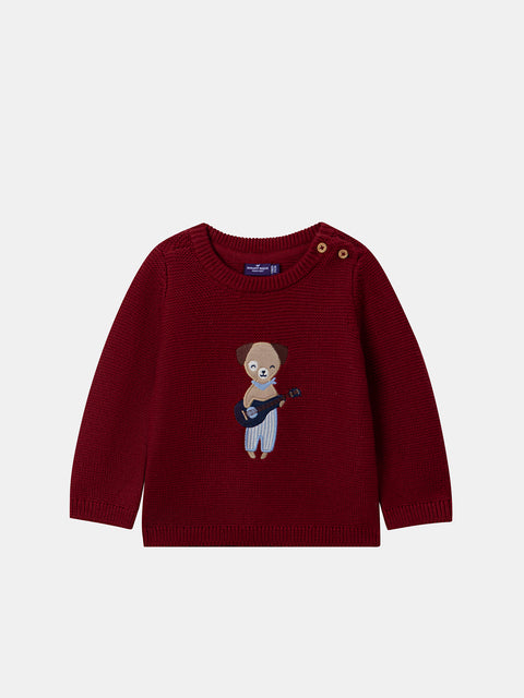 Bordeaux Red Cotton Mix Jumper