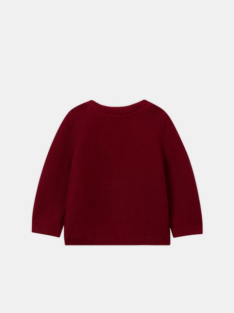 Bordeaux Red Cotton Mix Jumper