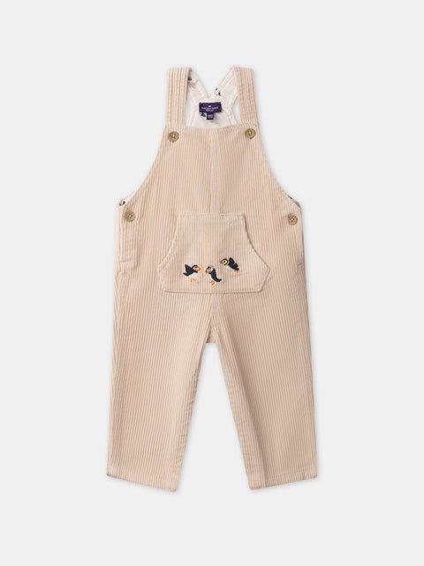 Cream Corduroy Dungarees