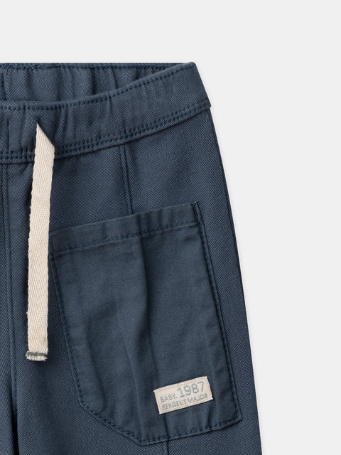 Blue Patch Pocket Trousers