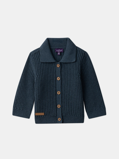 Turquoise Cotton Mix Cardigan