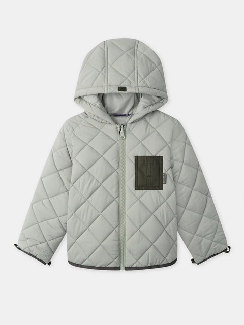 Olive Green Three In One Cotton Mix Parka