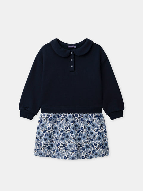 Blue Cotton Rich Dress