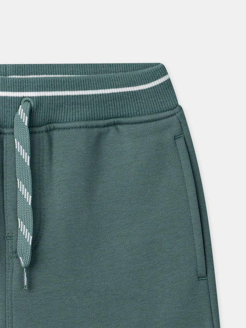 Green Cotton Fleece Joggers