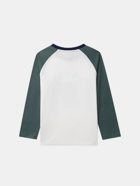 Cream Sequined Cotton T-shirt