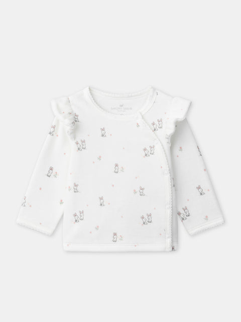 Newborn Cream Velour Top With Matching Pink Leggings