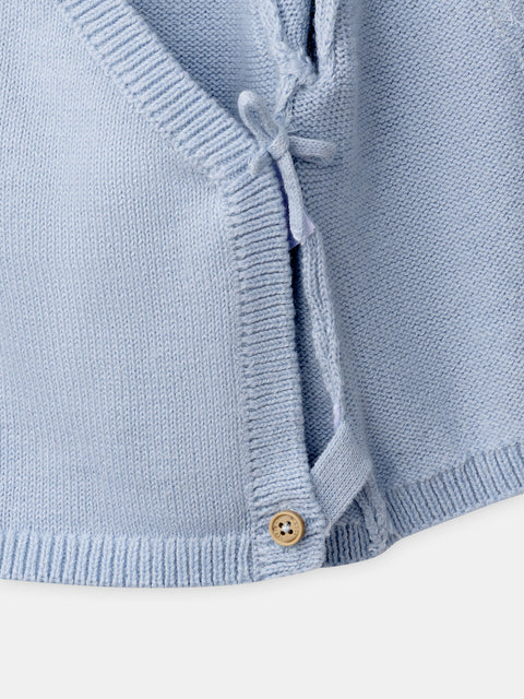 Newborn Blue Cotton Rich Jumper With Matching Striped Leggings