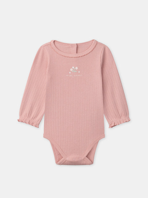 Newborn Floral Print Cotton Dungarees With Pink Cotton Bodysuit