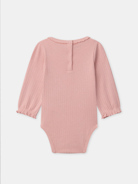 Newborn Floral Print Cotton Dungarees With Pink Cotton Bodysuit