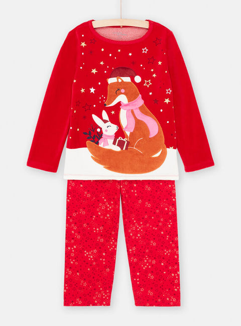 Red Velour Christmas Pyjamas