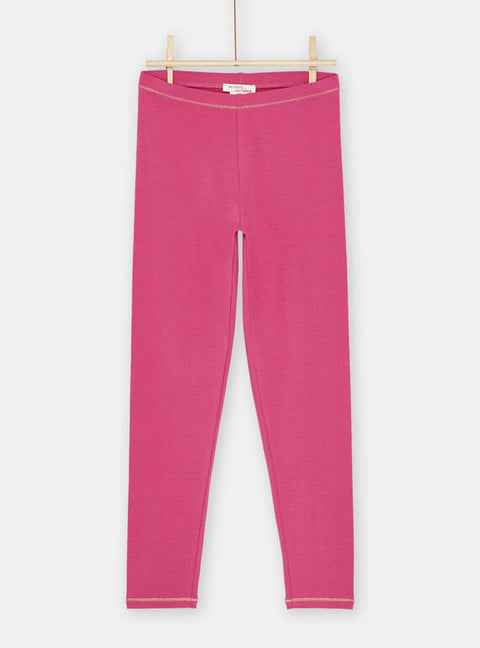 Fuchsia Pink Jersey Cotton Leggings