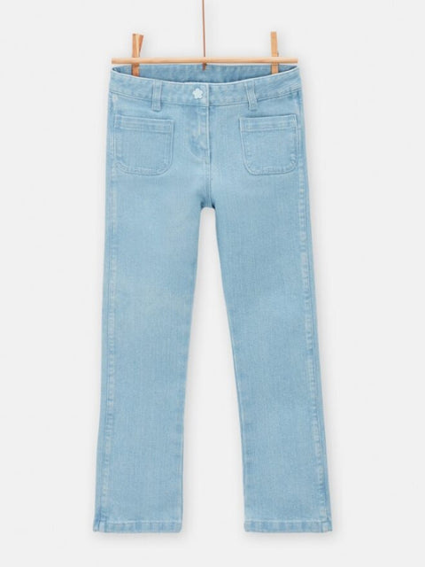 Light Denim Blue Flared Jeans