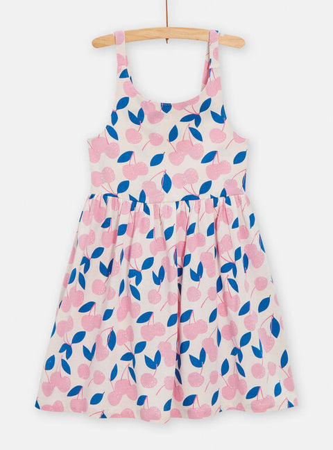 Pink Floral Print Jersey Beach Dress