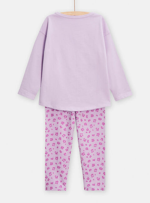 Purple Mermaid Print Cotton Pyjamas