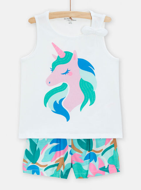 Unicorn Print Summer Cotton Pyjamas