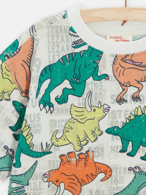 Dinosaur Print Cotton T-shirt