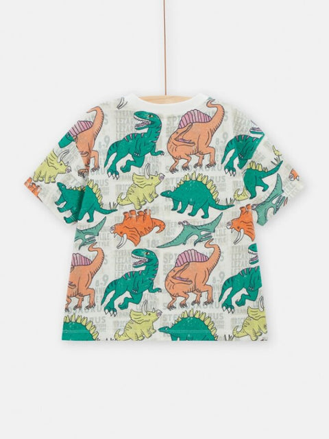 Dinosaur Print Cotton T-shirt