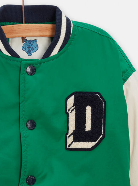 Lined Green Baseball Jacket
