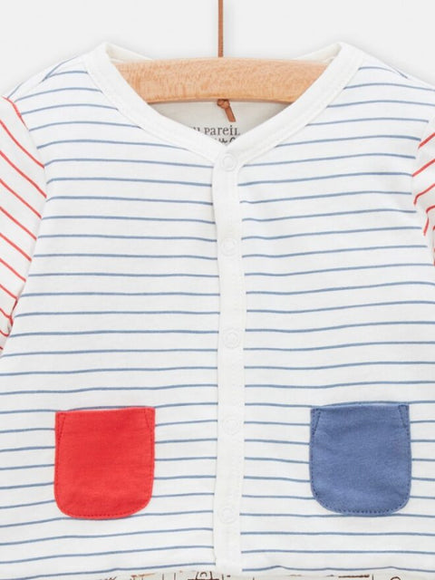 Newborn Cotton Overall & Reversible Jacket Set