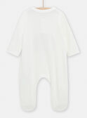 White Newborn Sleepsuit Cotton Rich With Bird Applique