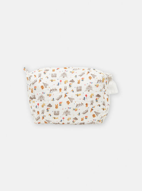 Lined Printed Cotton Baby Bag