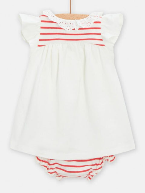 Newborn Cotton Dress With Matching Knickers