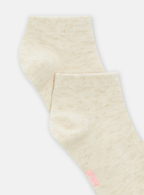 Sparkly Cream Cotton Rich Ankle Socks