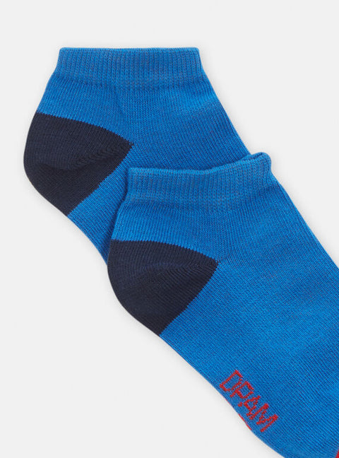 Blue Cotton Rich Ankle Socks