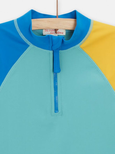 Turquoise Long Sleeve Anti UV Swimwear