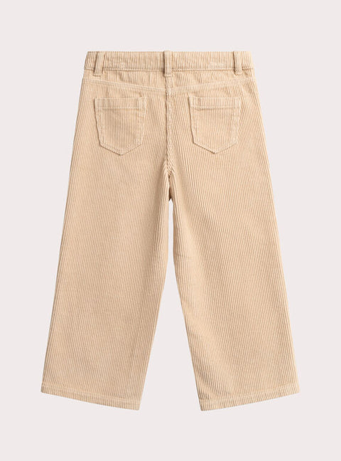 Cream Parallel Corduroy Trousers